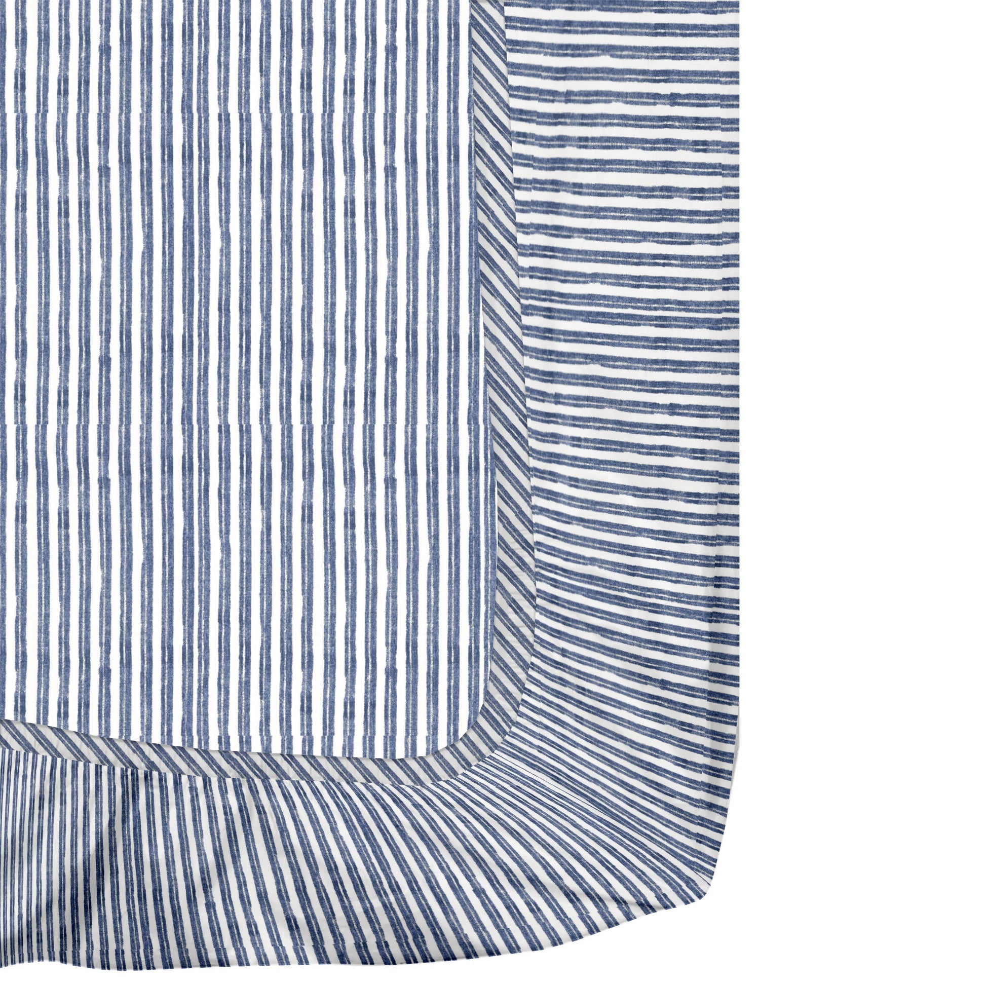 ‘Indigo Flow’ Organic Fitted Crib Sheet 3