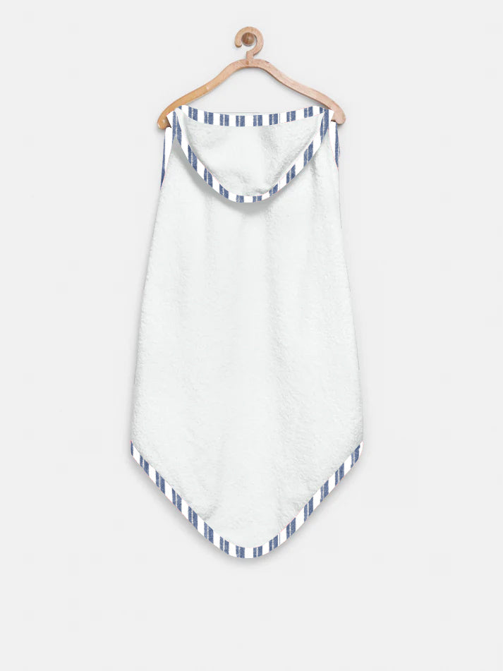 ‘Indigo Flow’ Organic Hooded Towel Set 4