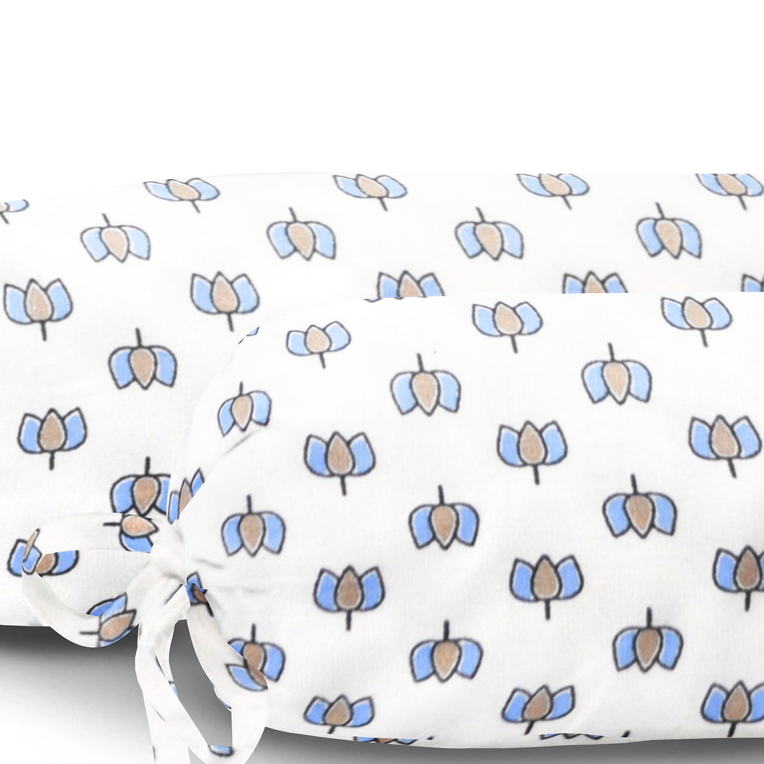 ‘Lotus Print’ Organic Baby Bolster Cover