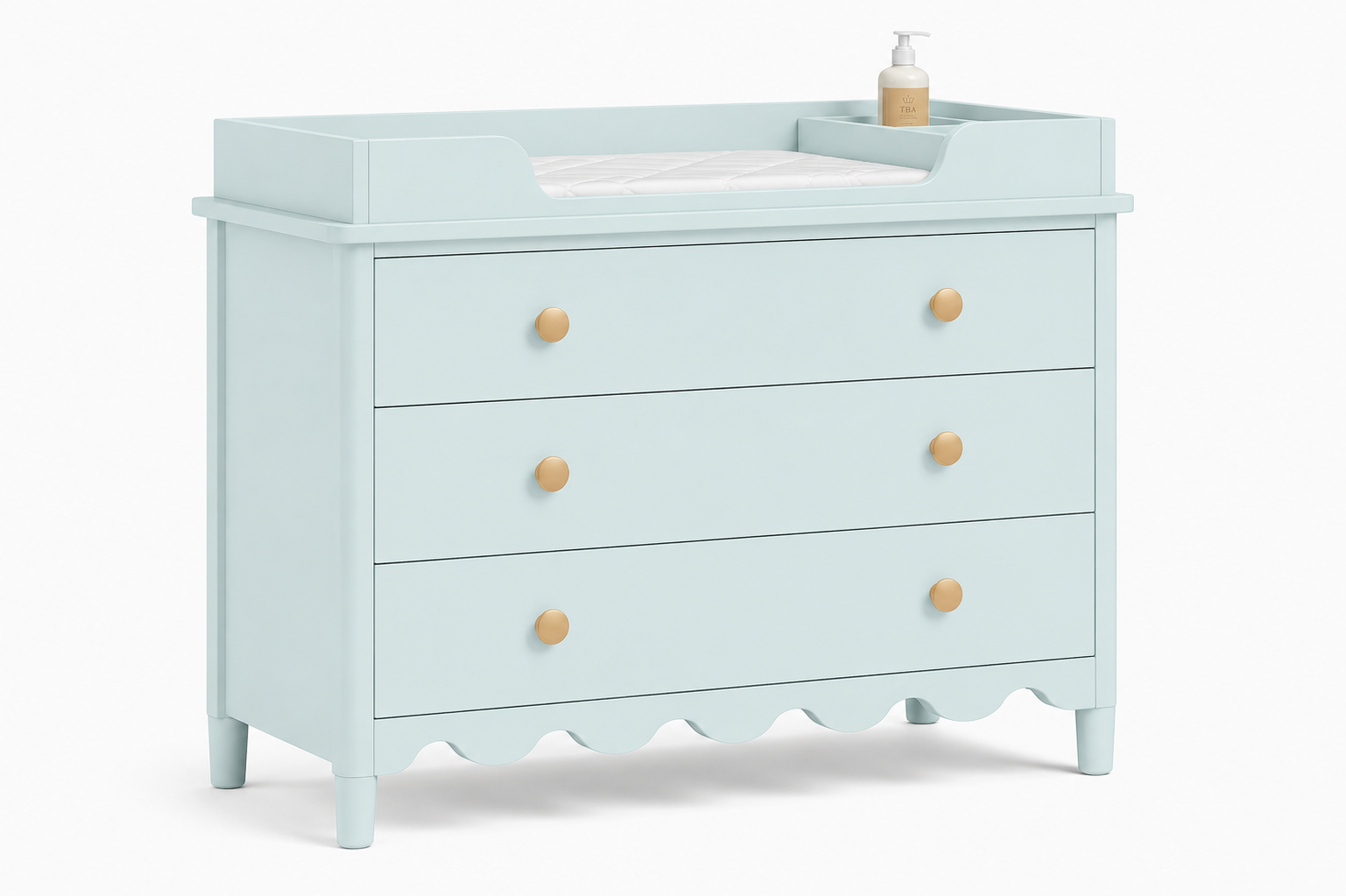 Mist Blue 3 Drawer