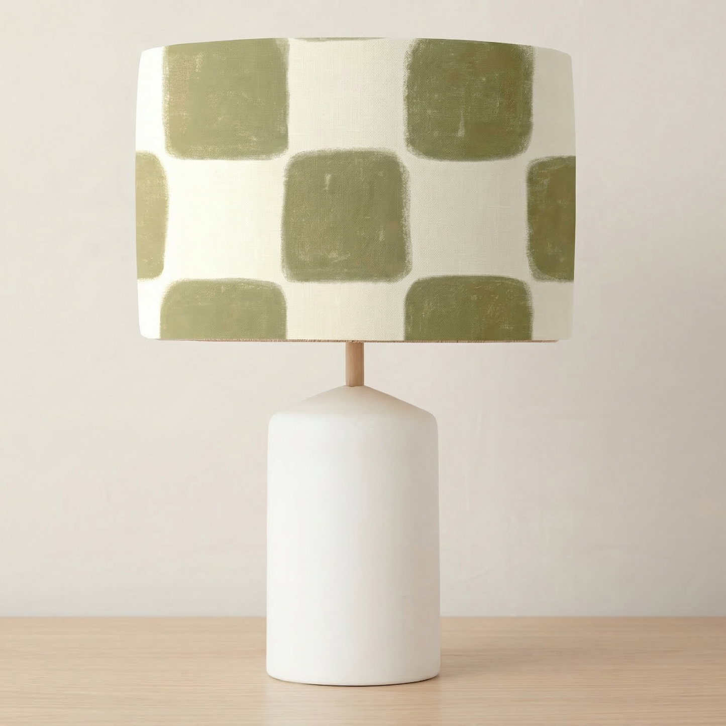 Studio Column Lamp kids table lamp with Moss Block shade