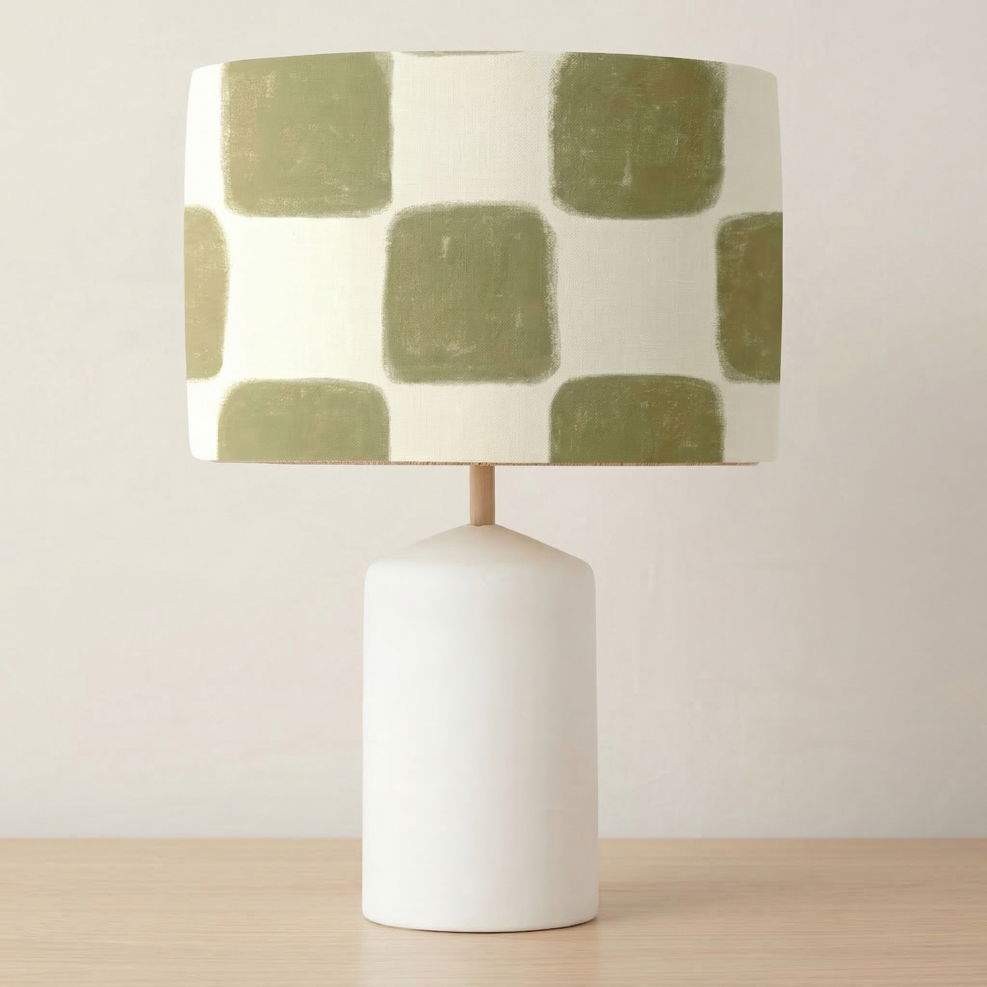 Studio Column Lamp kids table lamp with Moss Block shade