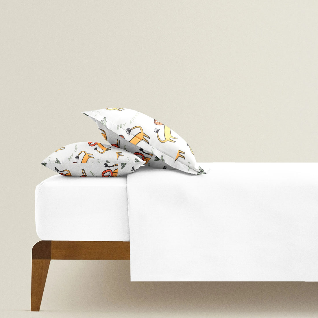 ‘Lion Print' Organic Junior Pillow Cover