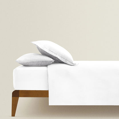 'Grey Pencil Stripe’ Organic Junior Pillow Cover