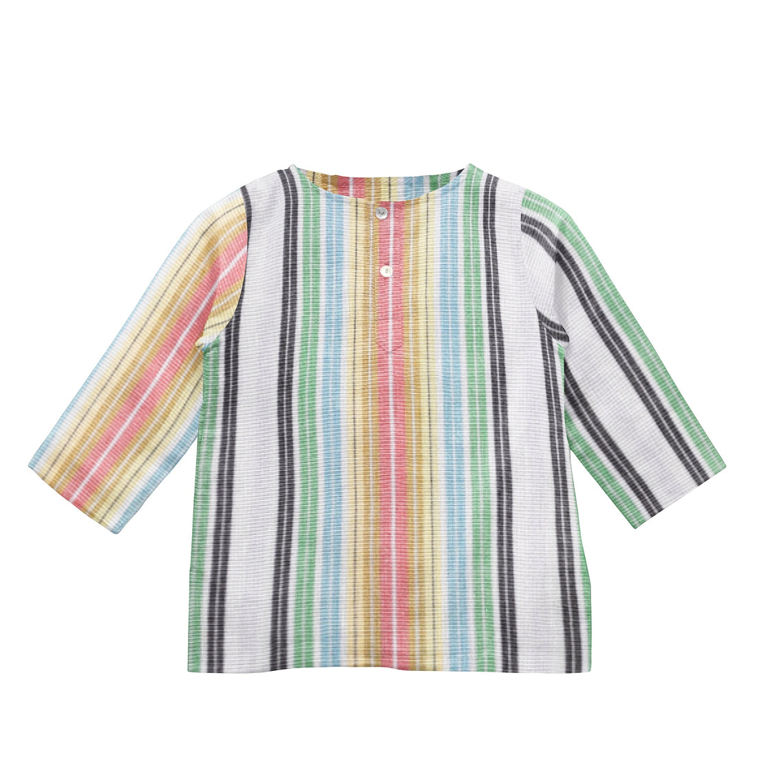 'Orange & Green Stripe' Organic Pajama Kurta Set
