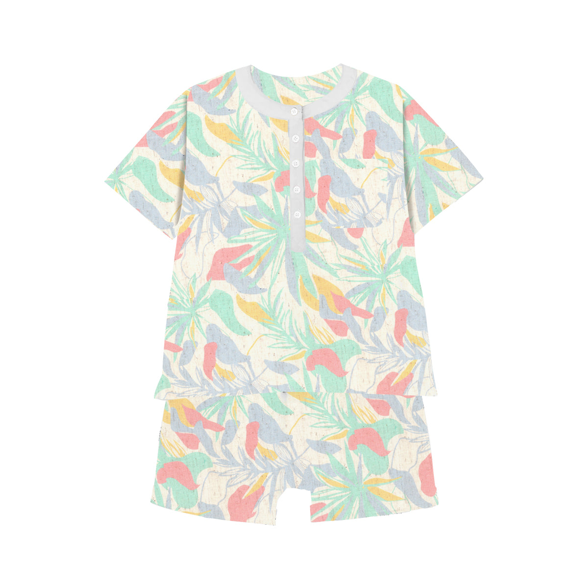 Pajama Short Set palm haze 2