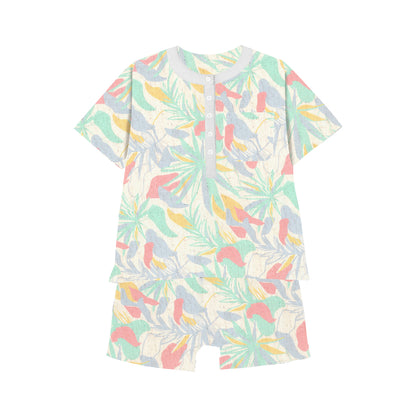 Pajama Short Set palm haze 2