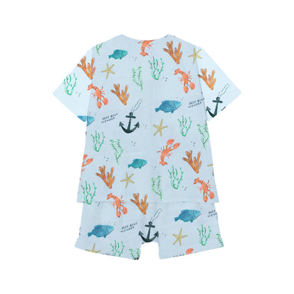 Pajama Short Set Sea Garden 2