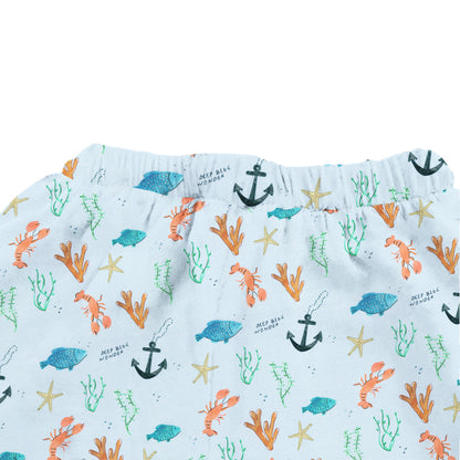 Pajama Short Set Sea Garden 3
