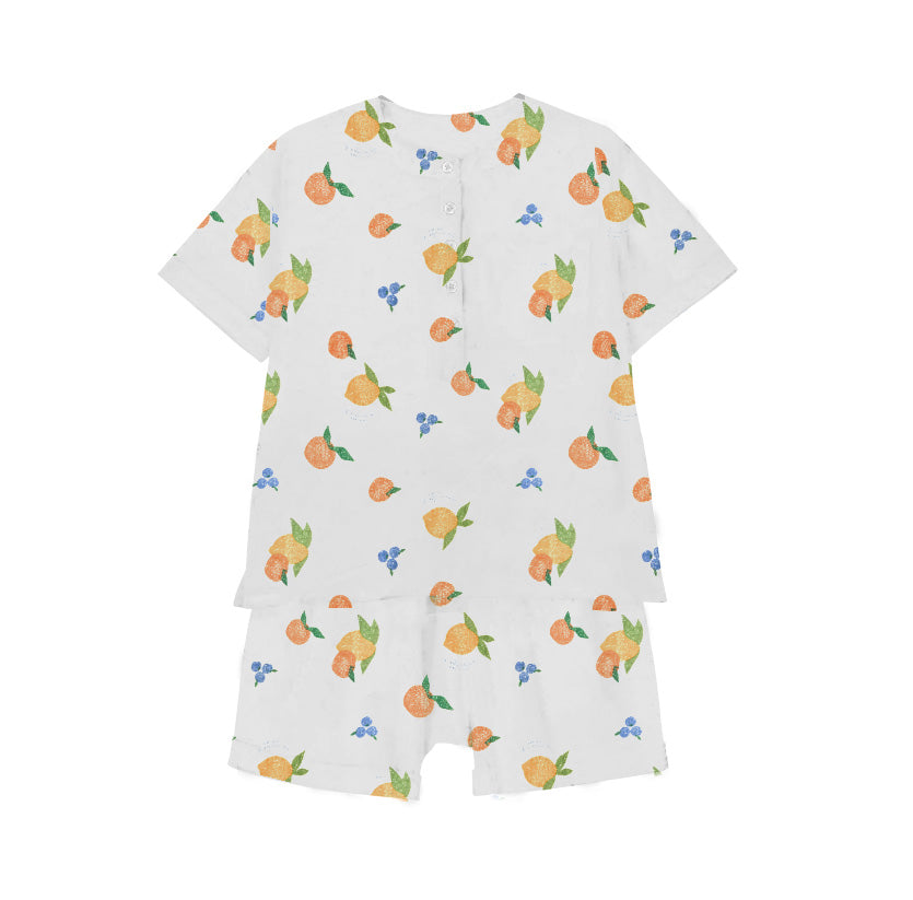 'Citrus Love' Organic Pajama Short Set 1