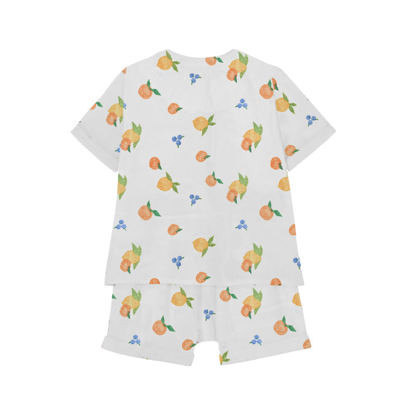 'Citrus Love' Organic Pajama Short Set