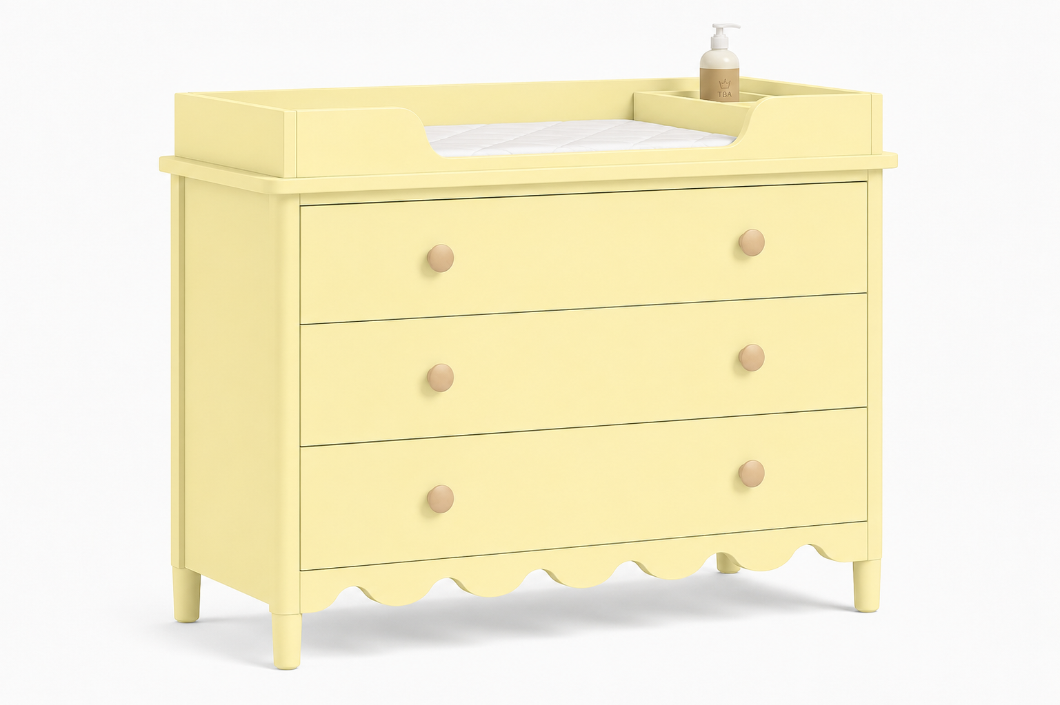 Pale Citron 3 Drawer