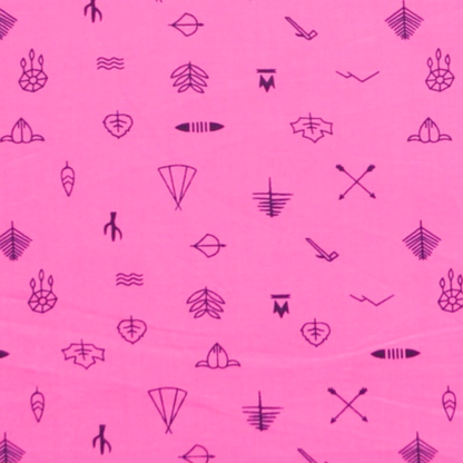 'Pink Line Drawing' Organic Pajama Short Set