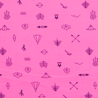 Pink Line Drawing’ Organic Junior Towel Set - Last gallery image