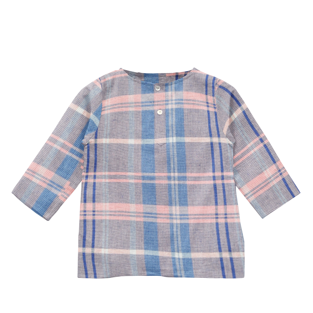 'Pink & Blue Checks' Organic Pajama Kurta Set