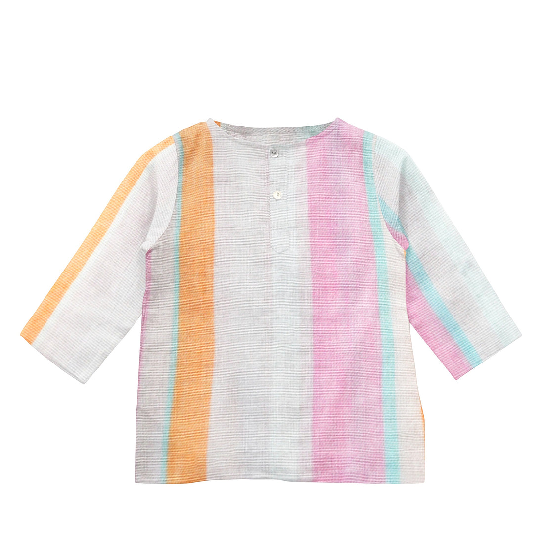 'Pink & Orange Stripe' Organic Pajama Kurta Set