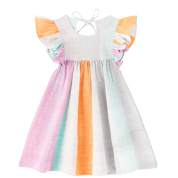 'Pink & Orange Stripe' Organic Sleeve Nightdress