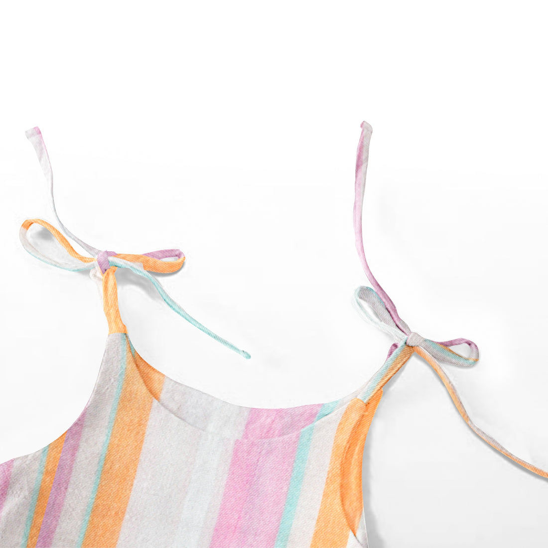 'Pink & Orange Stripe' Organic Sleeveless Nightdress