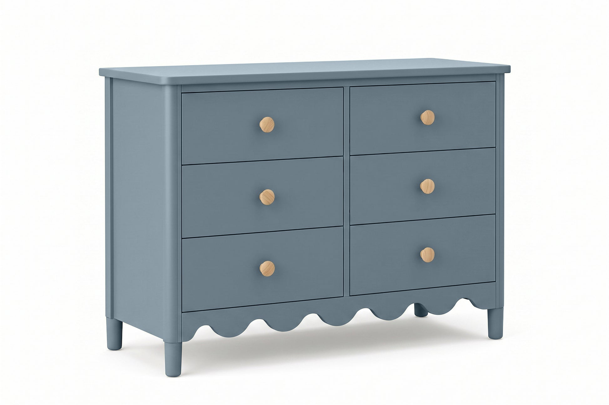 Blue Grey 6 Drawer