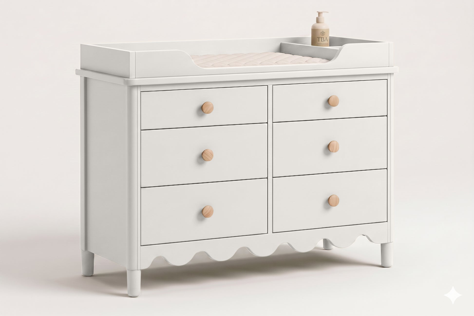 Cloud Grey 6 Drawer