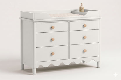 Cloud Grey 6 Drawer