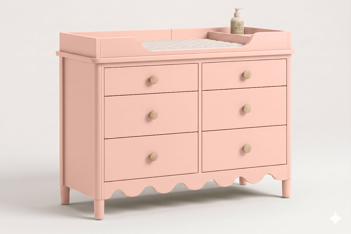 Guava Pink 6 Drawer