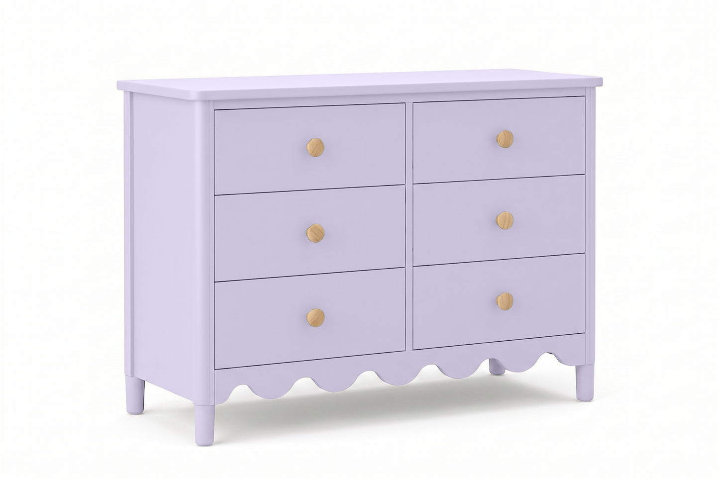 Lavender Grey 6 Drawer