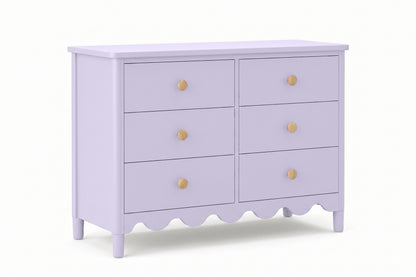 Lavender Grey 6 Drawer
