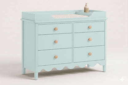 Mist Blue 6 Drawer