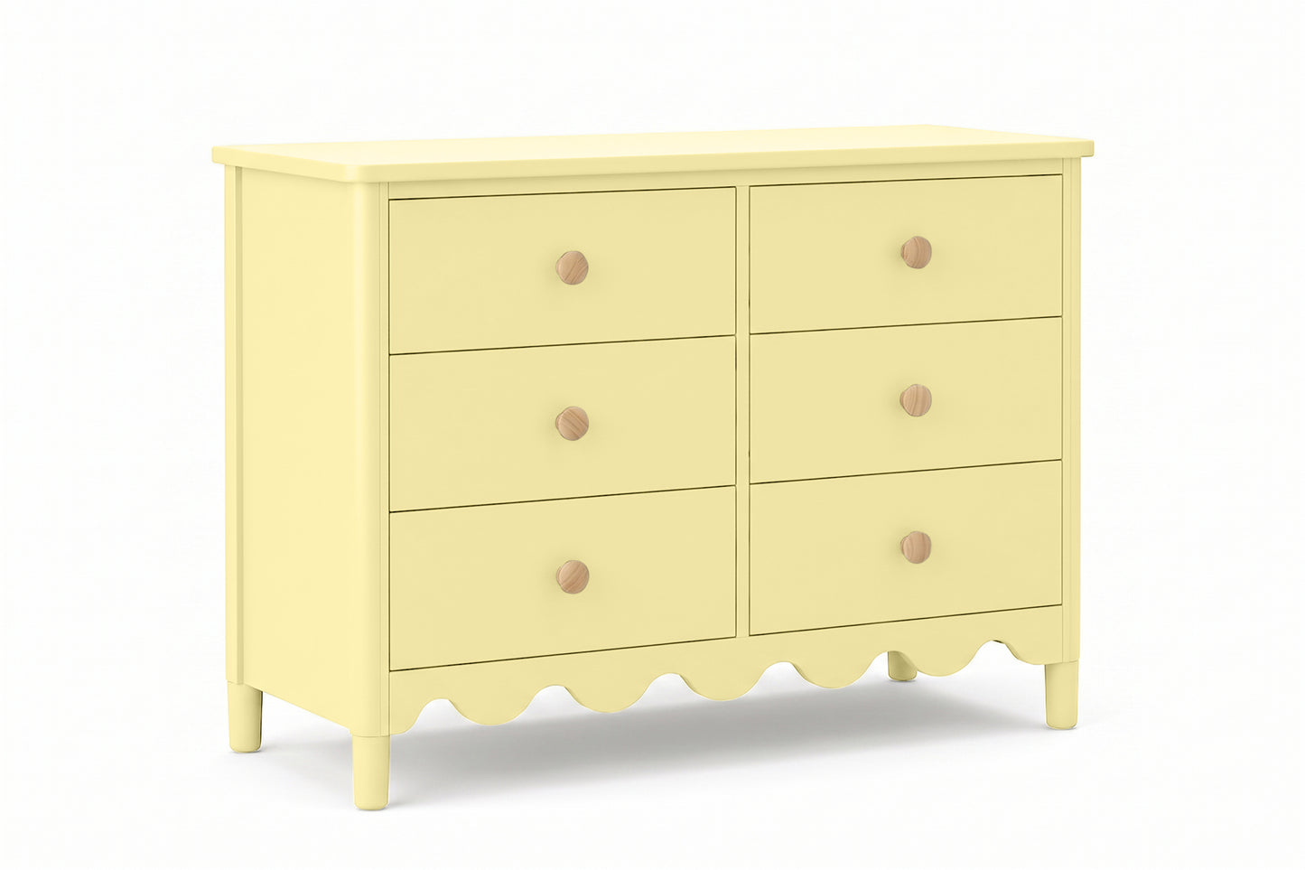 Pale Citron 6 Drawer