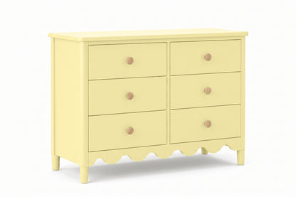 Pale Citron 6 Drawer