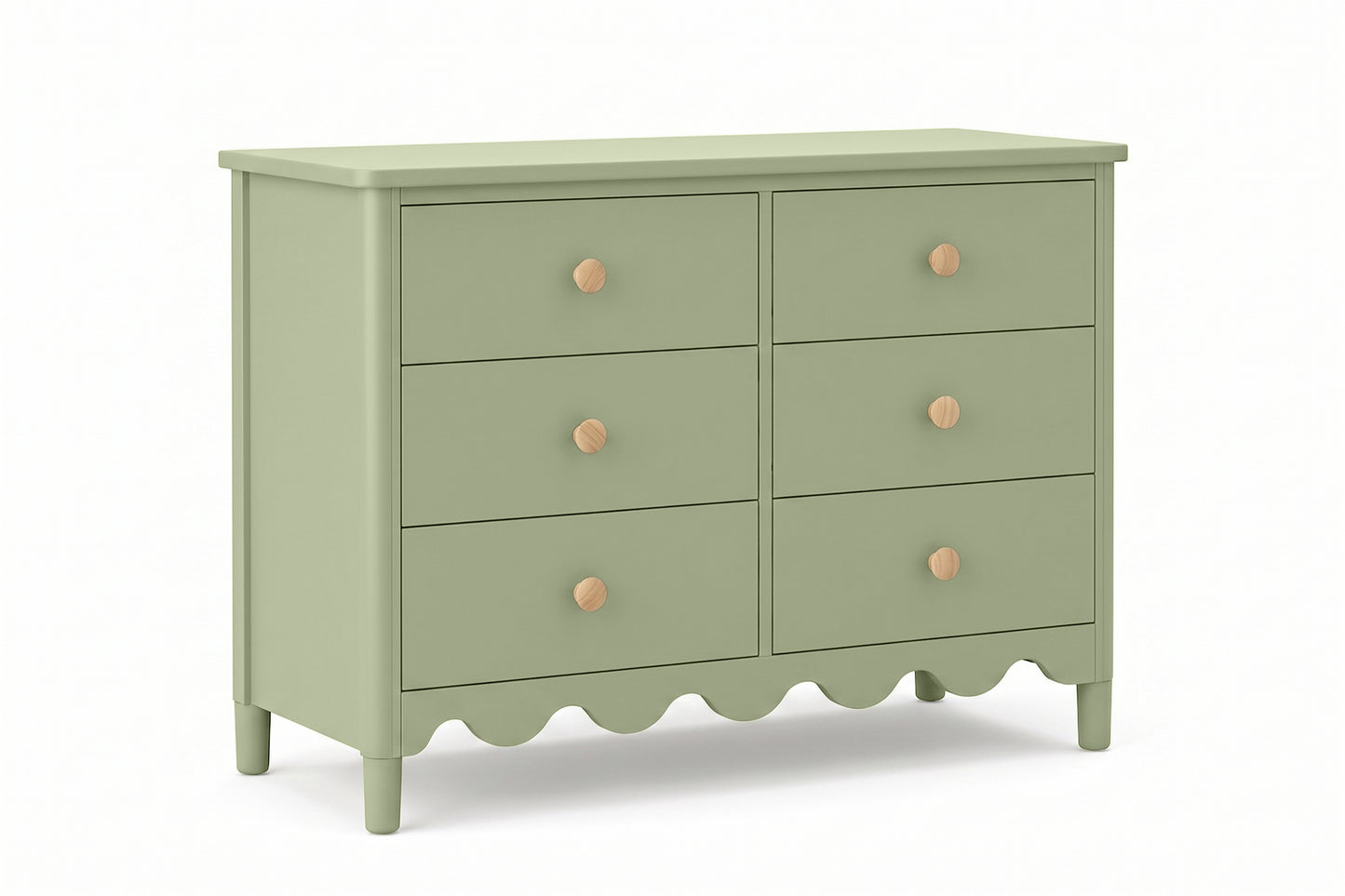 Sage Green 6 Drawer