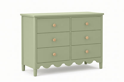 Sage Green 6 Drawer