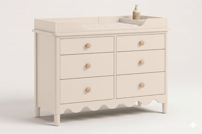 Beige 6 Drawer