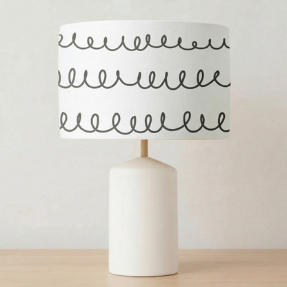Studio Column Lamp kids table lamp with Scribble shade