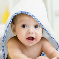 Shaded Blue Checks’ Organic Hooded Towel Set