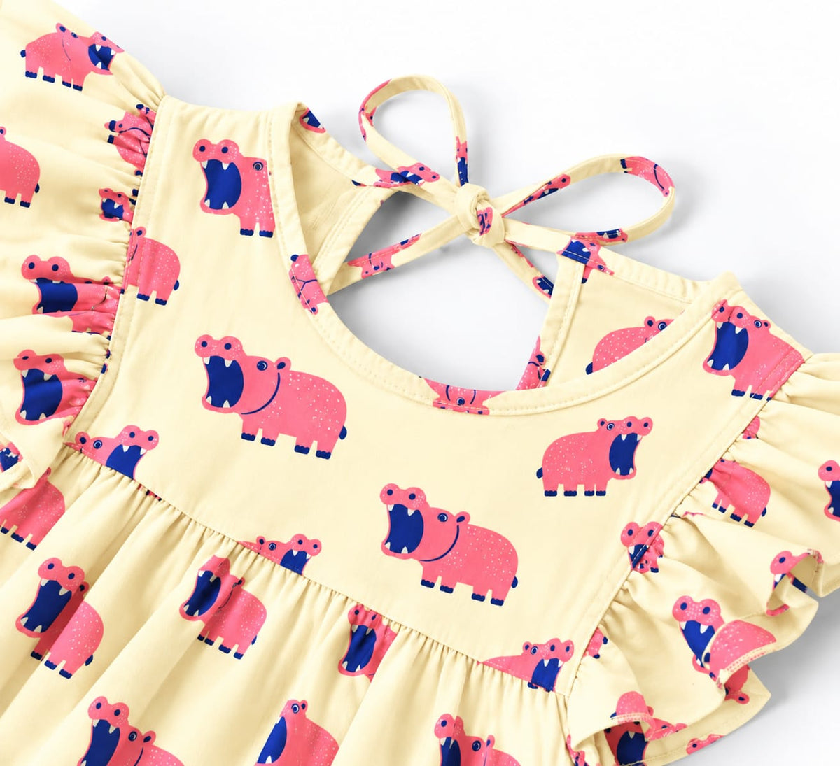 'Pink Hippo' Organic Sleeve Nightdress
