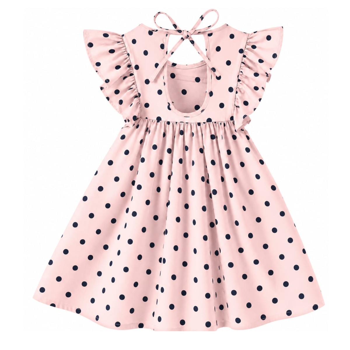 'Pink & Black Dots' Organic Sleeve Nightdress