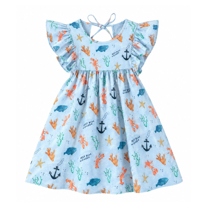 'Sea Garden' Organic Sleeve Nightdress