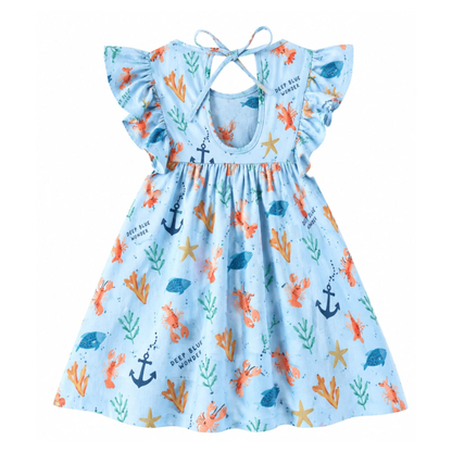 'Sea Garden' Organic Sleeve Nightdress