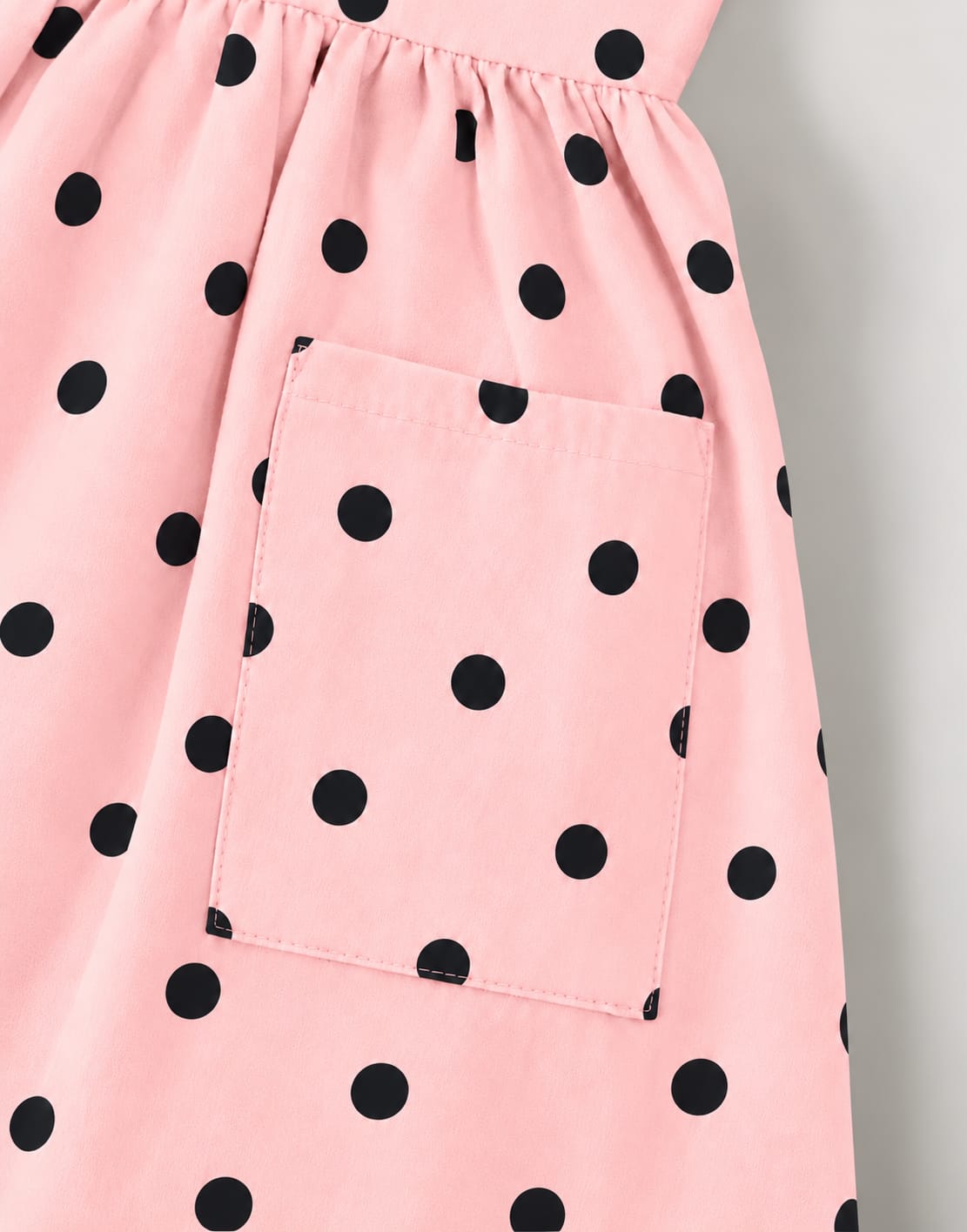 'Pink & Black Dots' Organic Sleeveless Nightdress