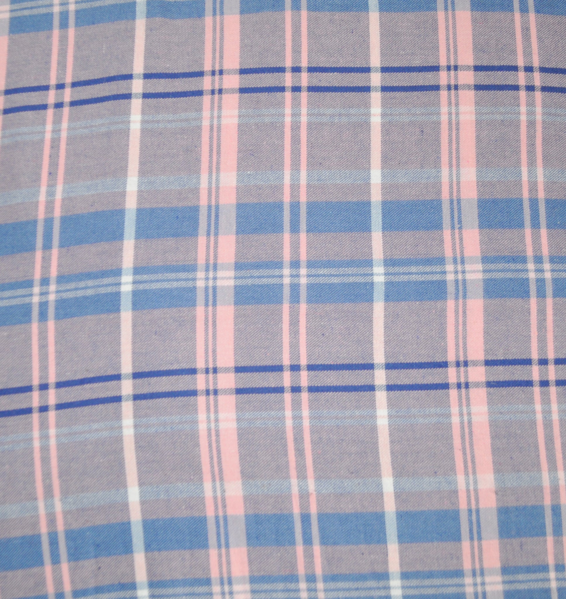 ‘Pink and Blue Checks’ Organic Junior Blanket