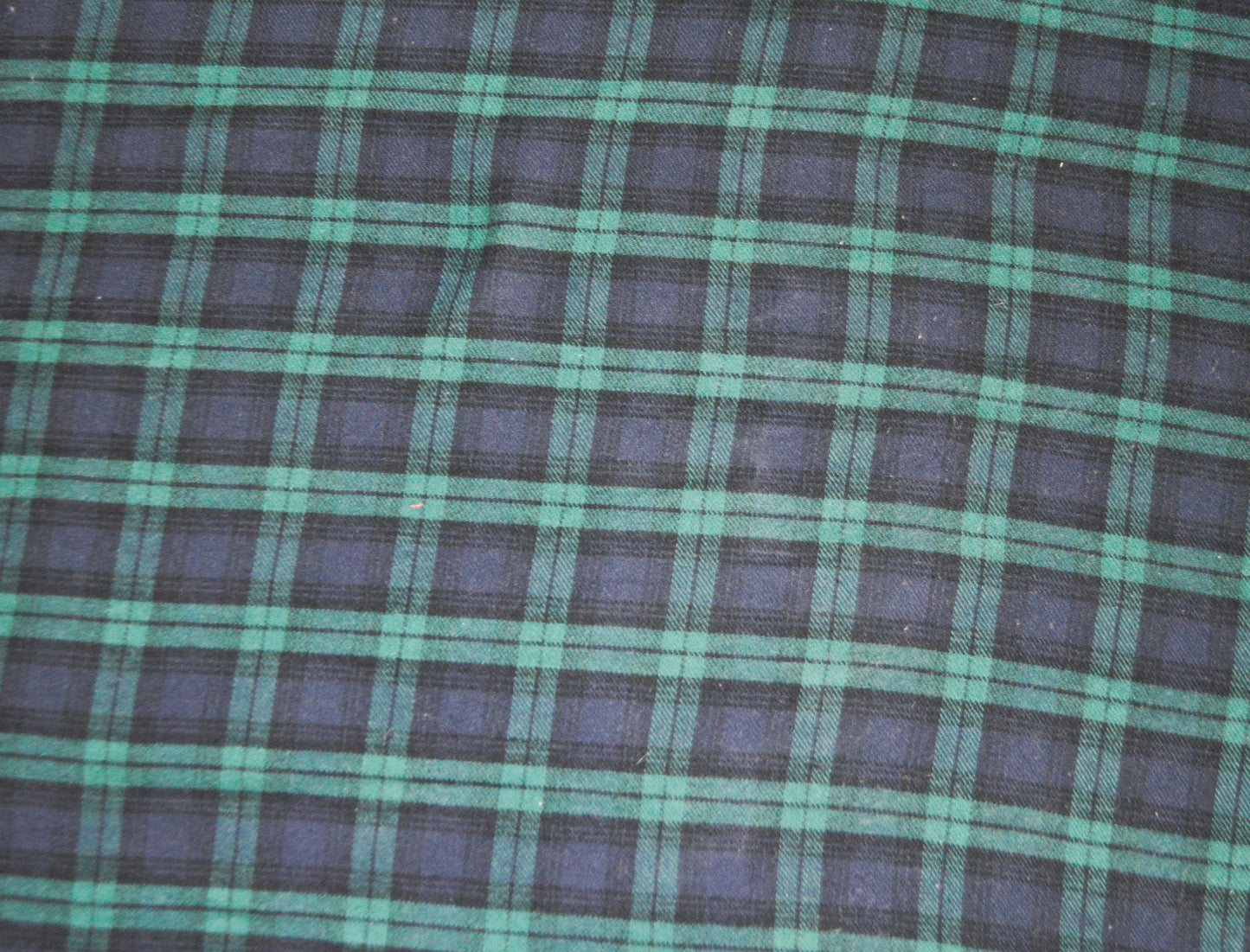‘Green and Navy Blue Checks’ Organic Junior Blanket & Quilt