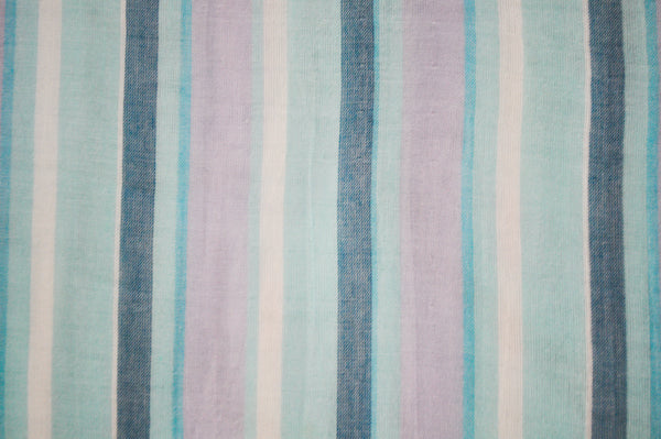 ‘Blue & Purple Stripe’ Organic Baby Blanket or Quilt