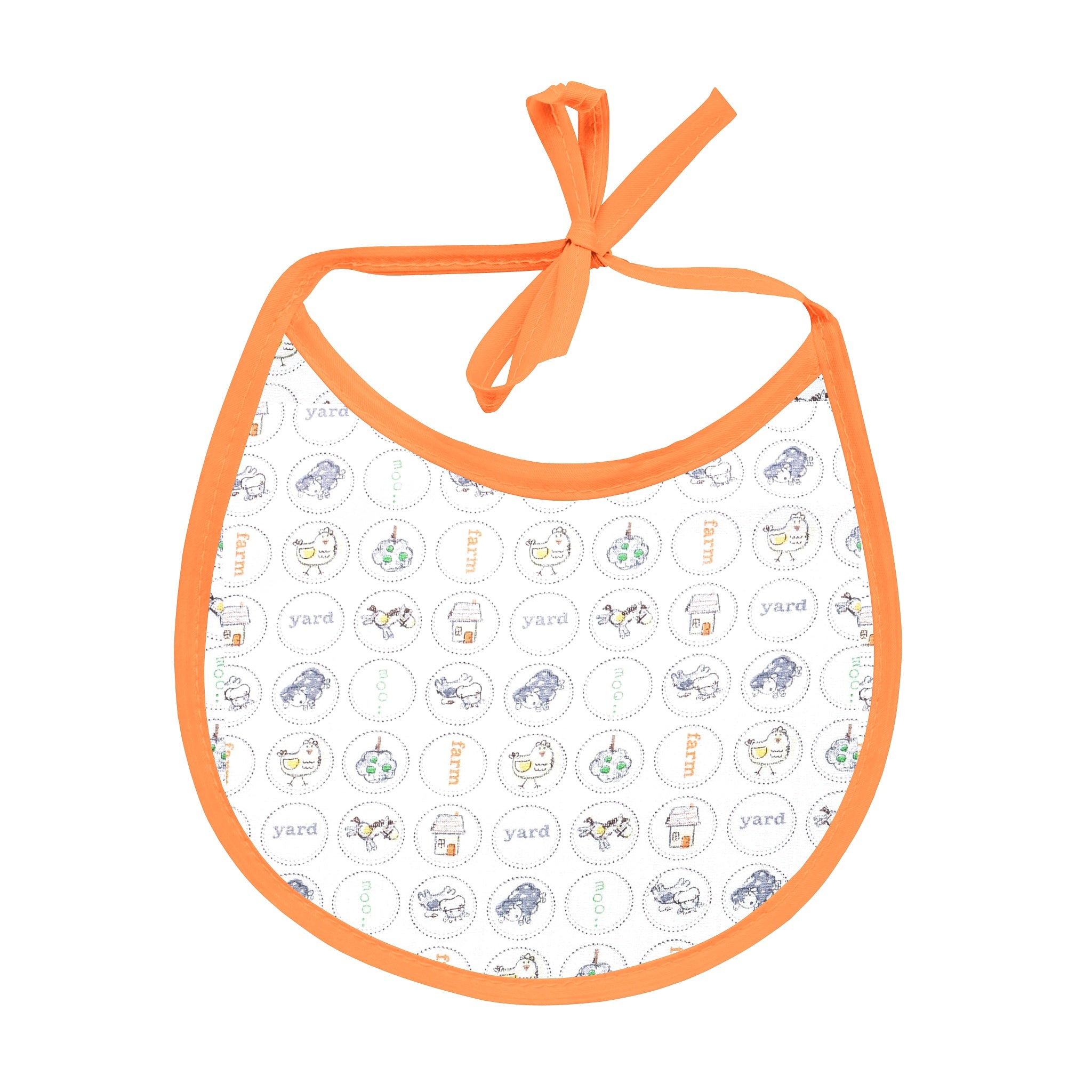Organic Farm Print Baby Bibs