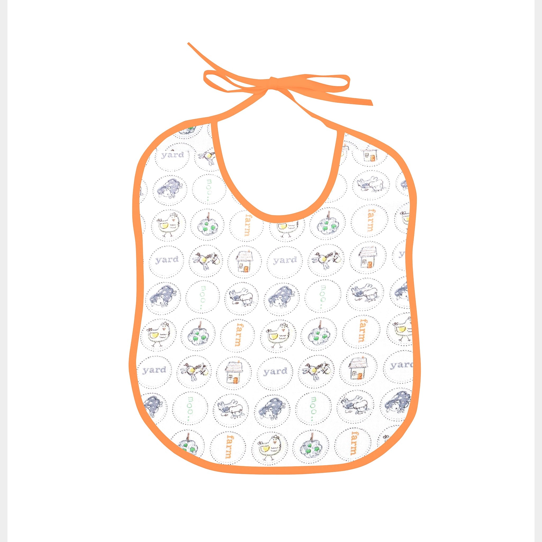 Organic Farm Print Baby Bibs