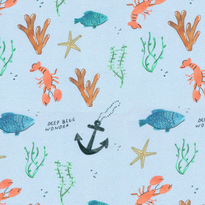 ‘Sea Garden’ Organic Junior Pillow Cover