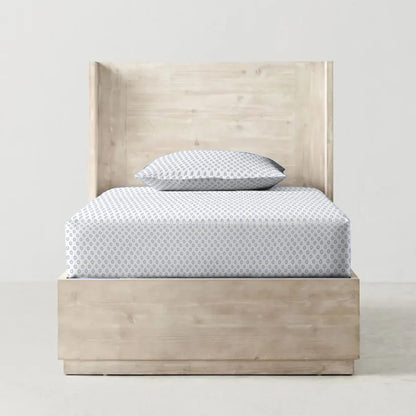 'Blue Orbit' Organic Junior Fitted Sheet