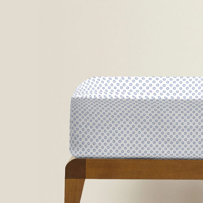'Blue Orbit' Organic Junior Fitted Sheet