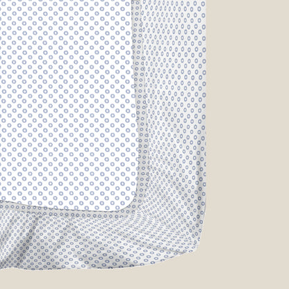 'Blue Orbit' Organic Junior Fitted Sheet